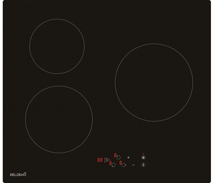 Plaque 3 foyers vitro encastrable