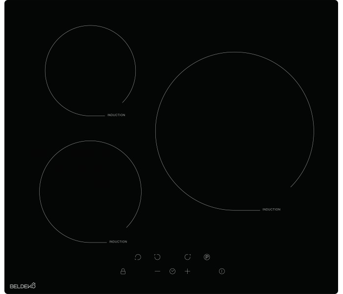 Plaque 3 foyers induction encastrable minuterie