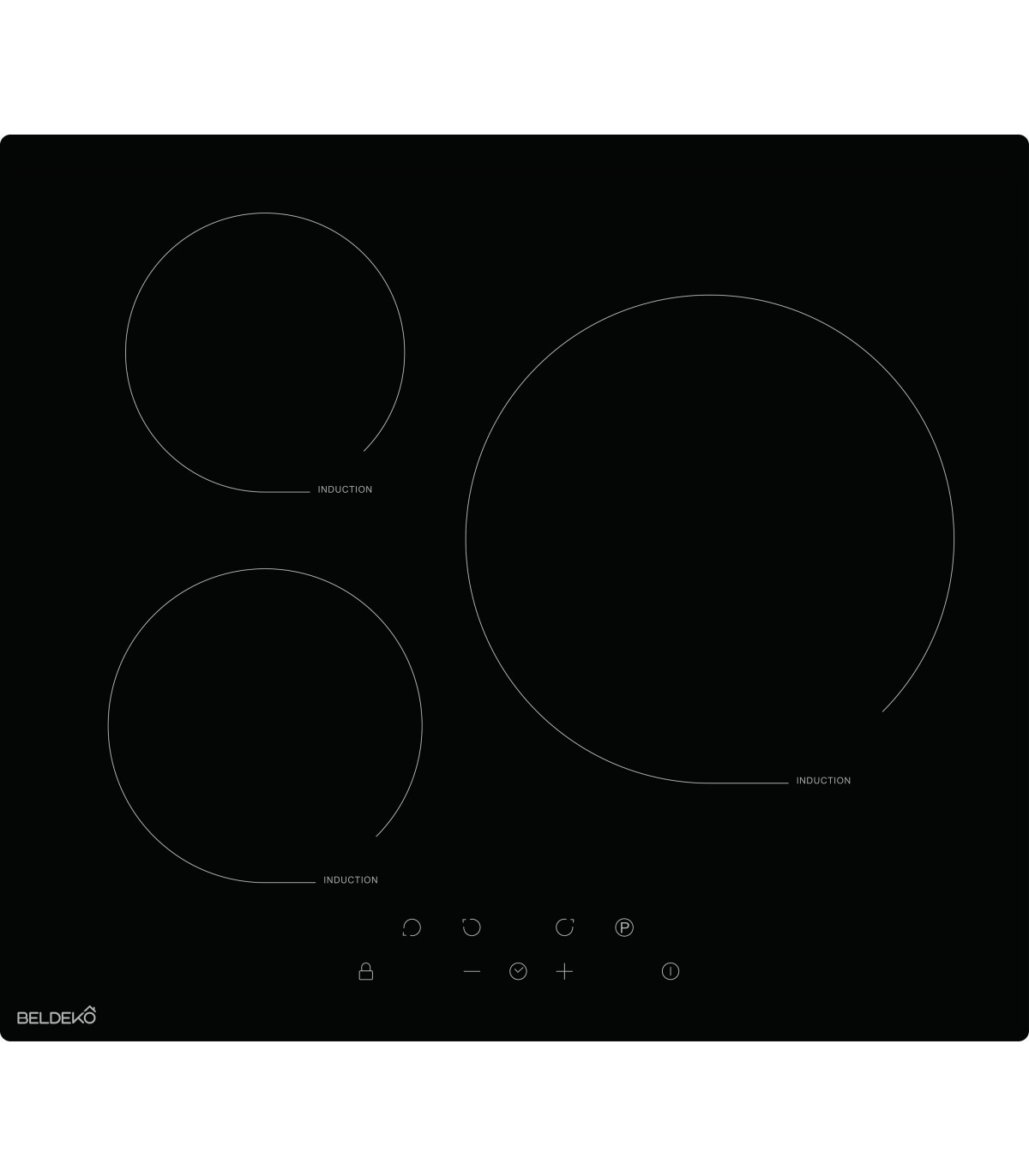 Plaque de Cuisson à Induction Avec Minuterie - BELDEKO TI3V-119 3 feux