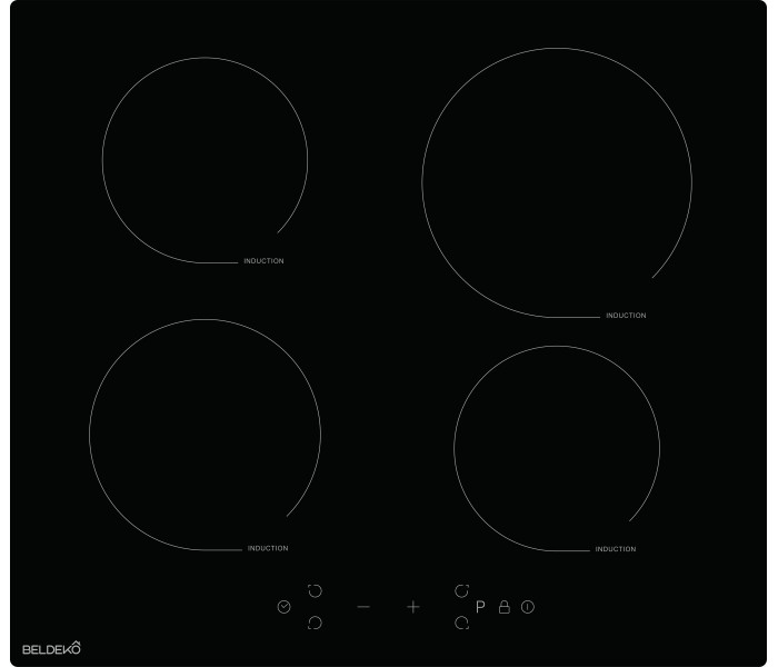 Plaque induction 4 feux, 4 foyers, induction, encastrable