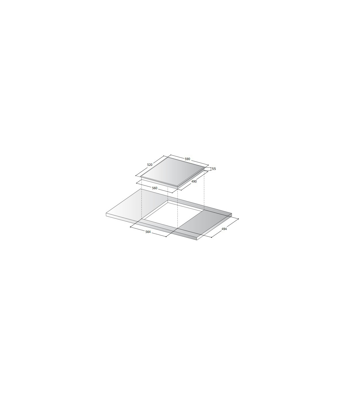 Table de cuisson 2 foyers induction Posable TPI2V-117 - Beldeko  Electromenager