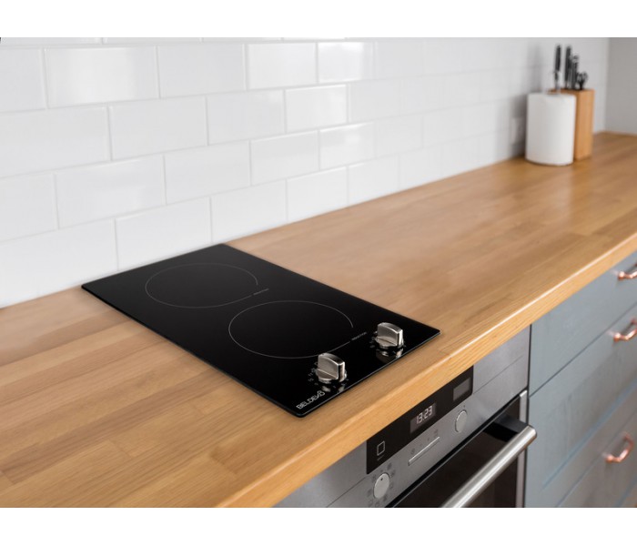 Plaque de cuisson, 2 feux, 2 foyers, 2 zones, encastrable, commande, boutons, manette