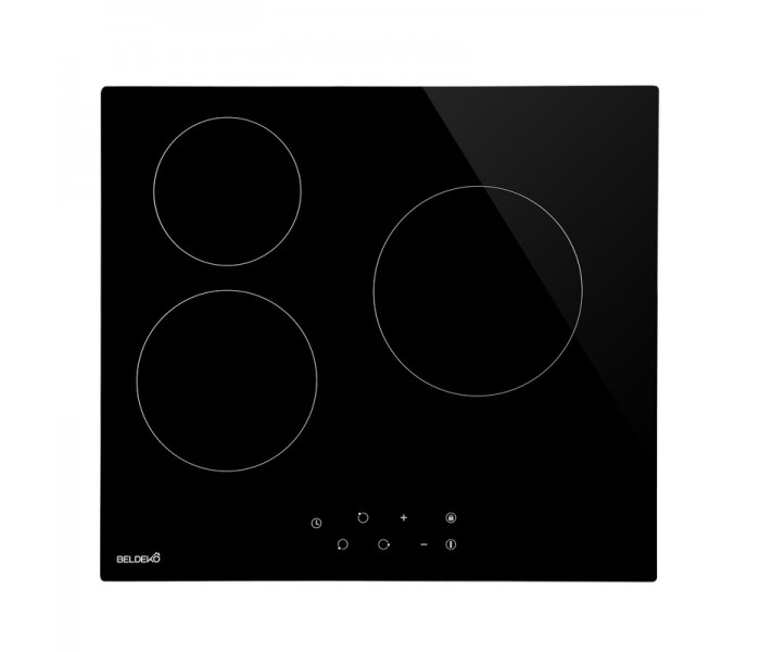 Table de cuisson vitrocéramique 3 foyers encastrable