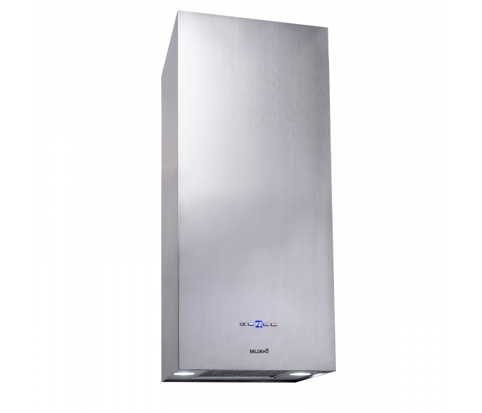 Hotte inox carré moderne murale beldeko