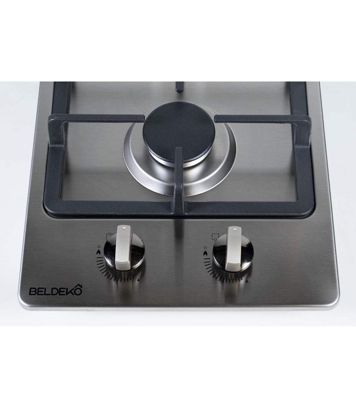 domino-gaz-beldeko inox 2 feux plaque de cuisson table de cuisson