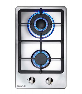 Dominox 2 feux gaz inox encastrable gaz ville gaz bouteille double couronne