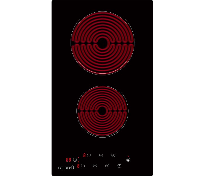 Domino vitrocéramique 2 foyers encastrable