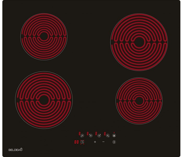 Plaque de cuisson 4 feux induction BELDEKO avec minuteur
