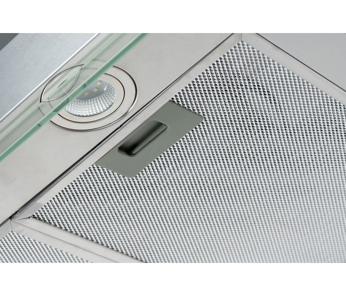 Hotte casquette inox 60cm visiere filtre à charbon recyclage evacuation