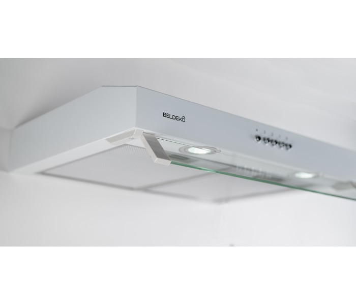 hotte casquette blanche 60 cm blanc