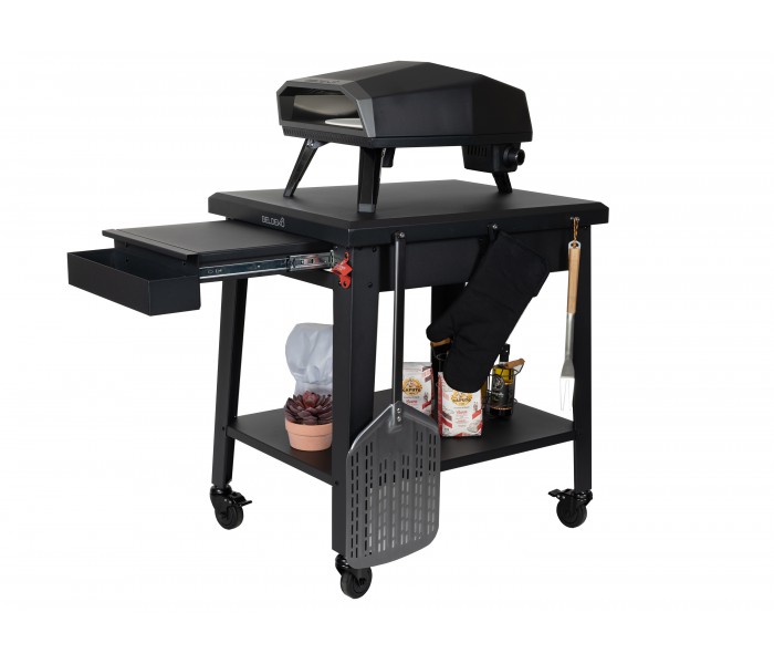 TABLE A ROULETTES EXTERIEUR FOUR A PIZZA ET BBQ