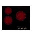 Plaque de Cuisson Vitrocéramique 3 Foyers – 5200W – Commandes par Manettes – Boutons Encastrable Contrôle Mécanique Facile