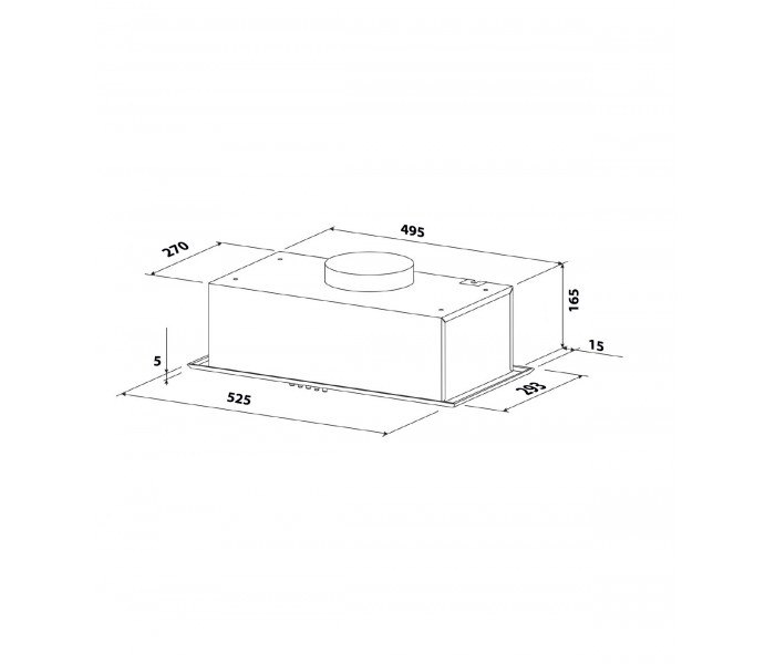 hotte encastrable groupe inox 52 cm shema technique