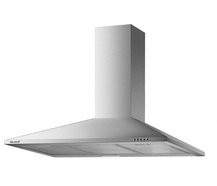 Hotte trapèze inox 90 cm mural beldeko décorative