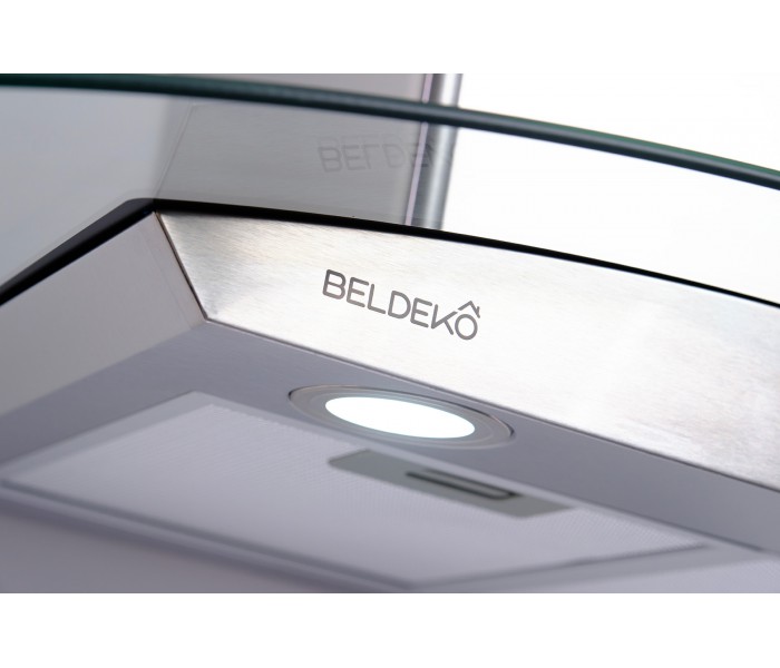 HOTTE DECORATIVE MURALE 90 CM - VERRE ET INOX