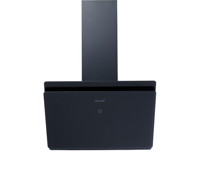 Hotte 60 cm, noir, incliné, touche tactile, recyclage, évacuation extérieur, design