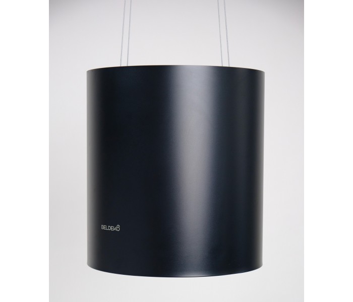 hotte ronde noir a suspendre ilot, hotte suspendu, ronde, noir, recyclage