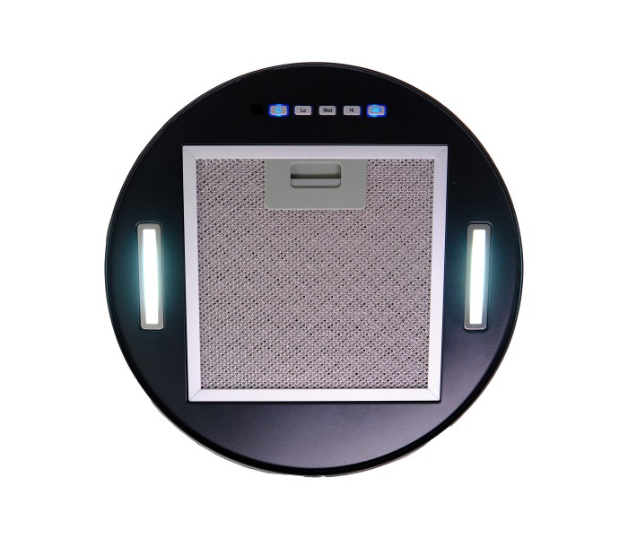 hotte ronde noir a suspendre ilot, hotte suspendu, ronde, noir, recyclage