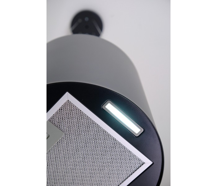 hotte ronde noir a suspendre ilot, hotte suspendu, ronde, noir, recyclage