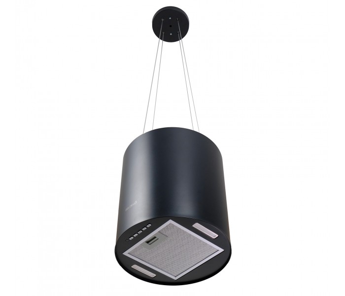 hotte ronde noir a suspendre ilot, hotte suspendu, ronde, noir, recyclage