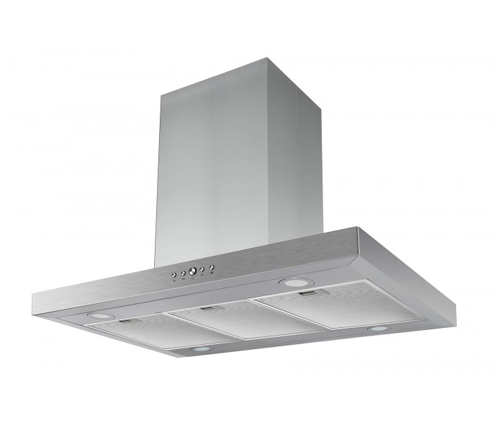 Hotte ilot 90 inox, hotte centrale, plate, epaisse,