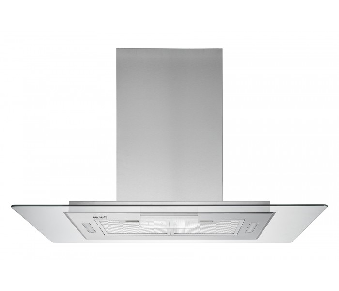 HOTTE ILOT, INOX, VERRE, 90 CM éclairage led, plafond