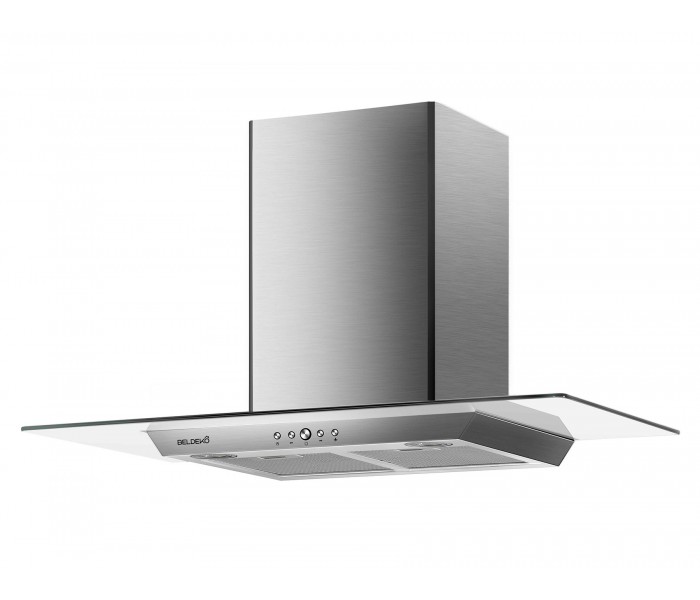 HOTTE DÉCORATIVE MURAL 90 CM INOX VERRE