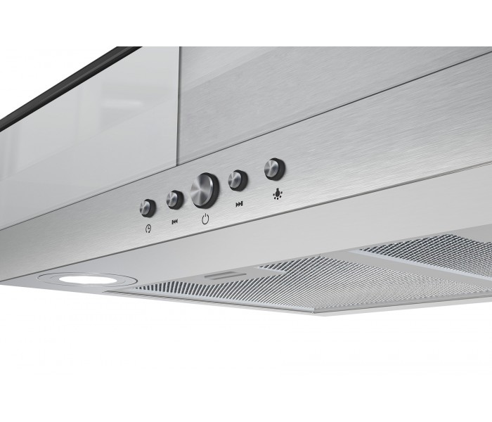 Hotte verre et inox plate puissante