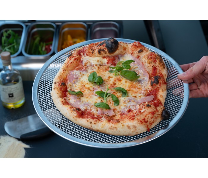 Plaque à pizza perforée, grille de cuisson, aluminium, 30,5 cm, pizza, beldeko