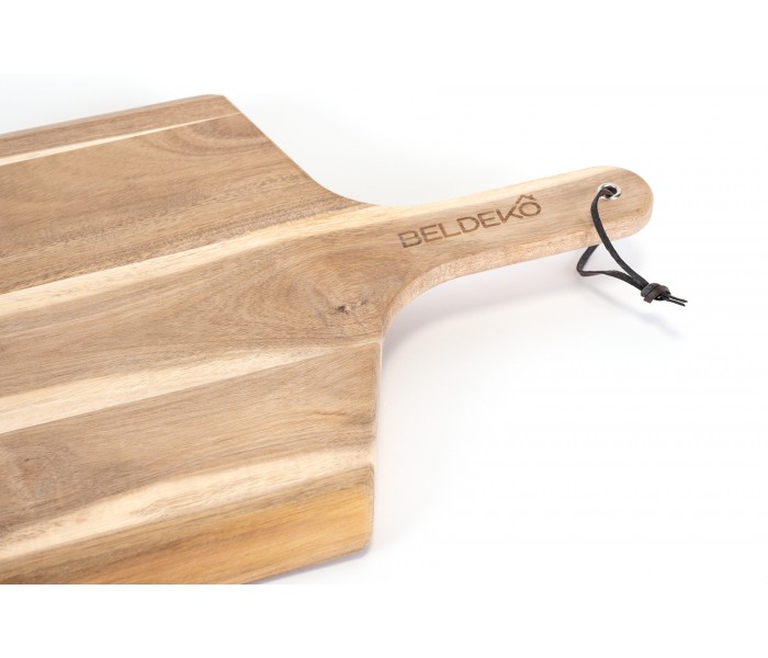 Planche à pizza, plateau à pizza, bois, massif, poignée