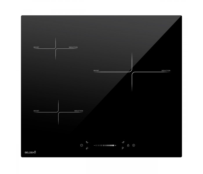 Plaque induction, table induction, 3 feux, 3 foyers, 3 zones, encastrable, slider, puissante, beldeko, minuteur