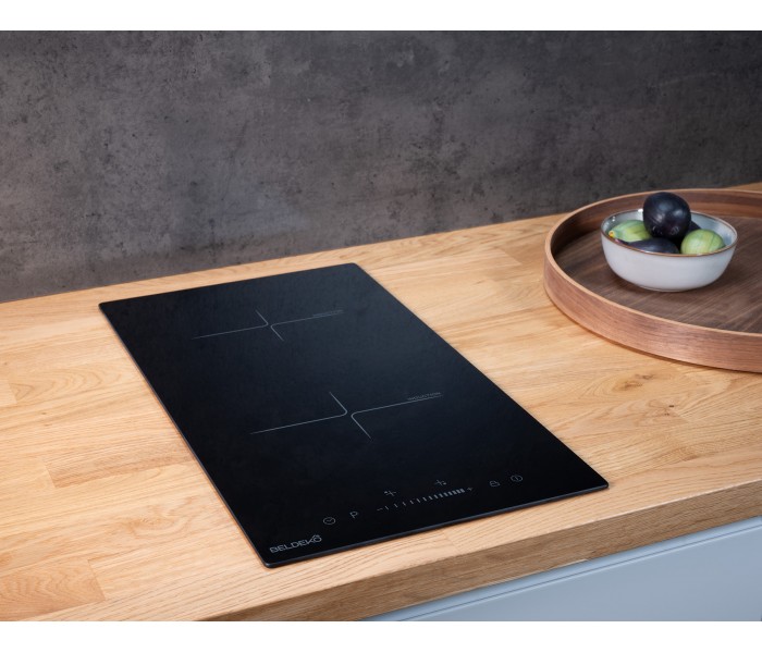 plaque induction, 2 feux, 2 foyers, 2 zones, domino, slider, booster,