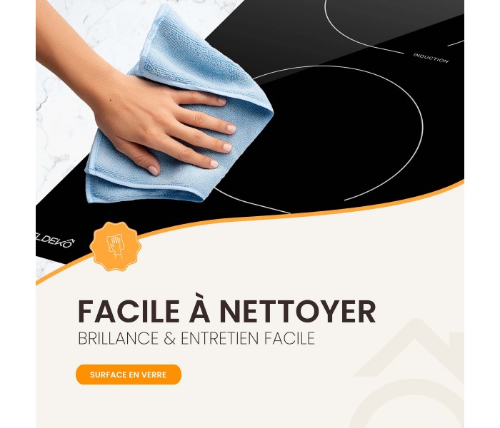 PLAQUE INDUCTION, 2 feux, 2 foyers, 2 zones, minuteur, booster, boost, encastrable, beldeko,