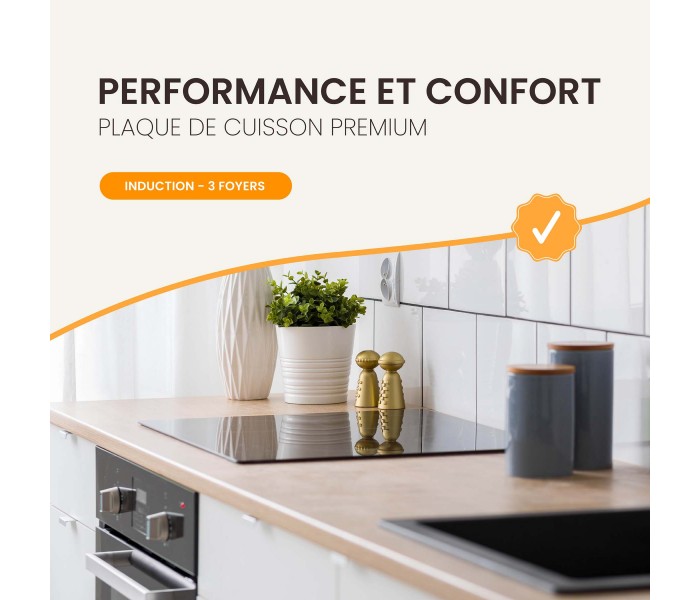 Plaque induction 3 feux, 3 foyers, encastrable, booster, puissante, beldeko, silencieuse