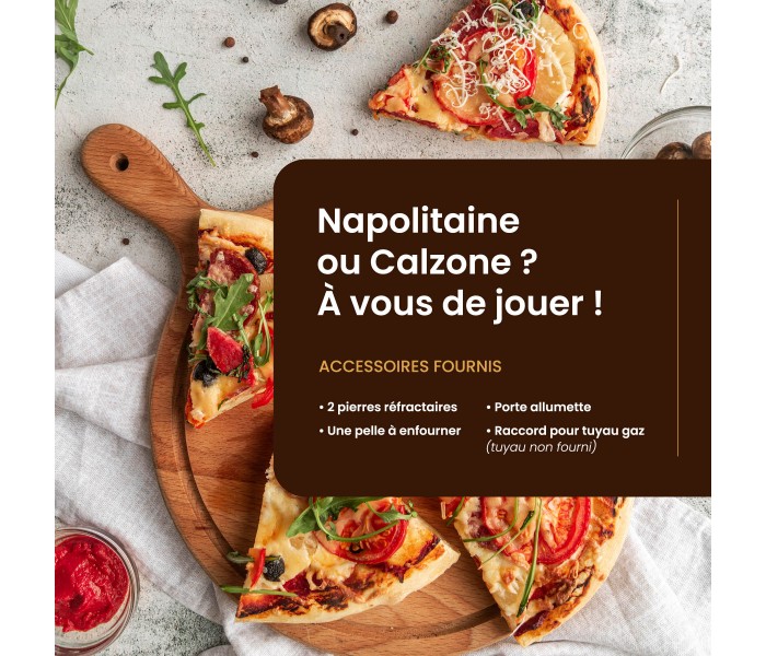 Four à pizza, gaz, pierre tournant, pierre rotative, exterieur,