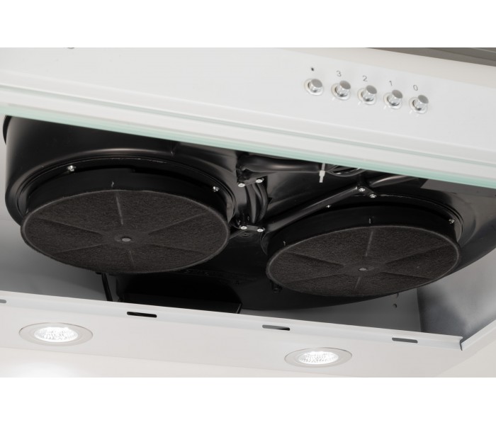 hotte casquette, 60 cm, blanche, visiere, 200x, puissante, double moteur