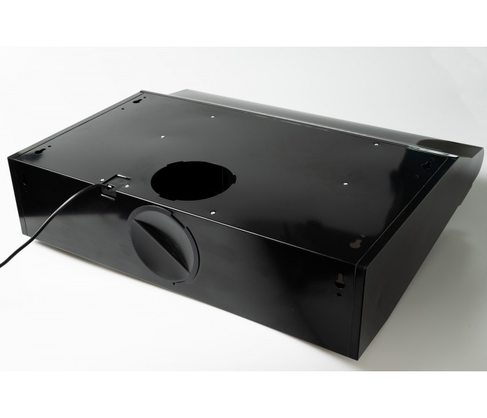 GRETA 60 BK - Hotte Casquette 60 cm. Hotte visière, coloris noir , puissance, filtre à graisse. Eclairage LED