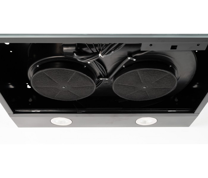 hotte casquette, 60 cm, noir, visiere,  puissante, double moteur