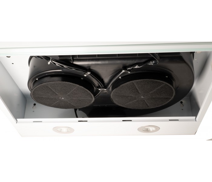 hotte casquette, blanche, blanc, double moteur, visiere, beldeko