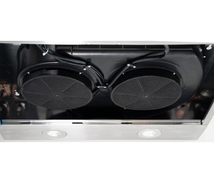 hotte casquette, hotte visière, inox, 60 cm, double moteur, puissante