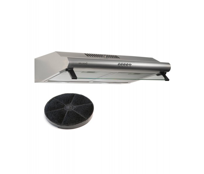 GRETA 60 XS - Hotte Casquette 60 cm. Hotte visière, Inox , puissance, filtre à graisse.