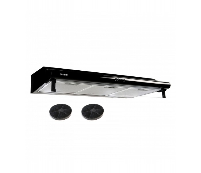 Hotte casquette 90 cm noir, hotte visière 90cm noir