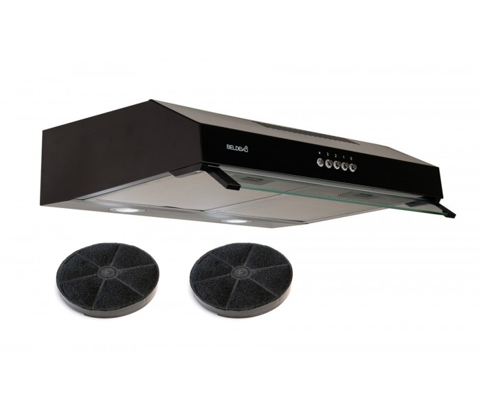 hotte casquette, 60 cm, noir, visiere,  puissante, double moteur