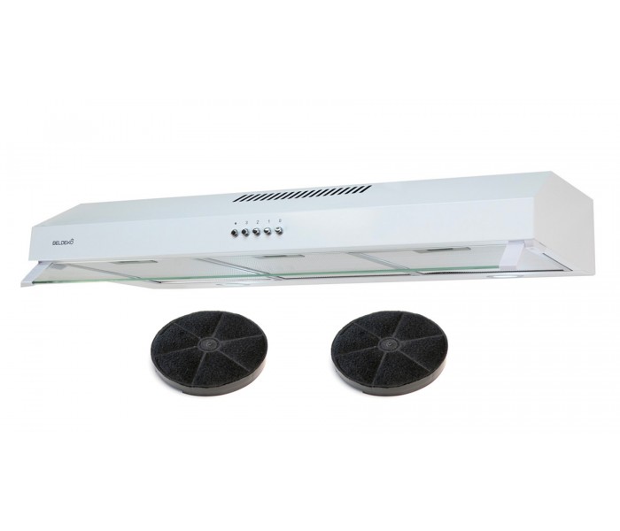 HOTTE CASQUETTE, blanc, BLANCHE,  90 CM, double moteurs