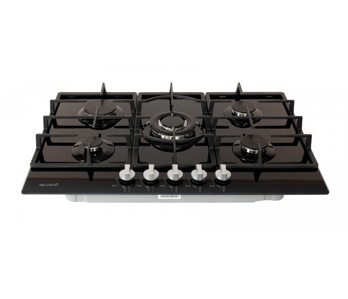 Plaque gaz, 5 feux, 5 foyers, encastrable, verre noir, 56x49, fonte, puissante, remplace 4 feux