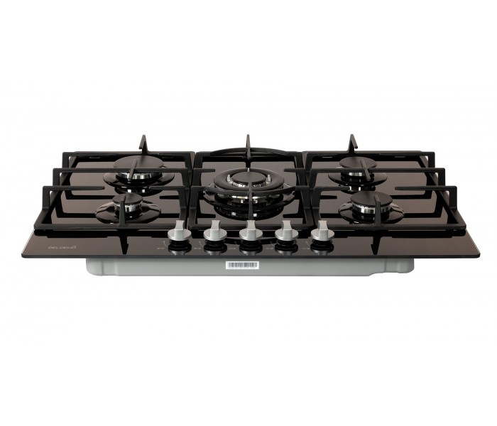 Plaque gaz, 5 feux, 5 foyers, encastrable, verre noir, 56x49, fonte, puissante, remplace 4 feux