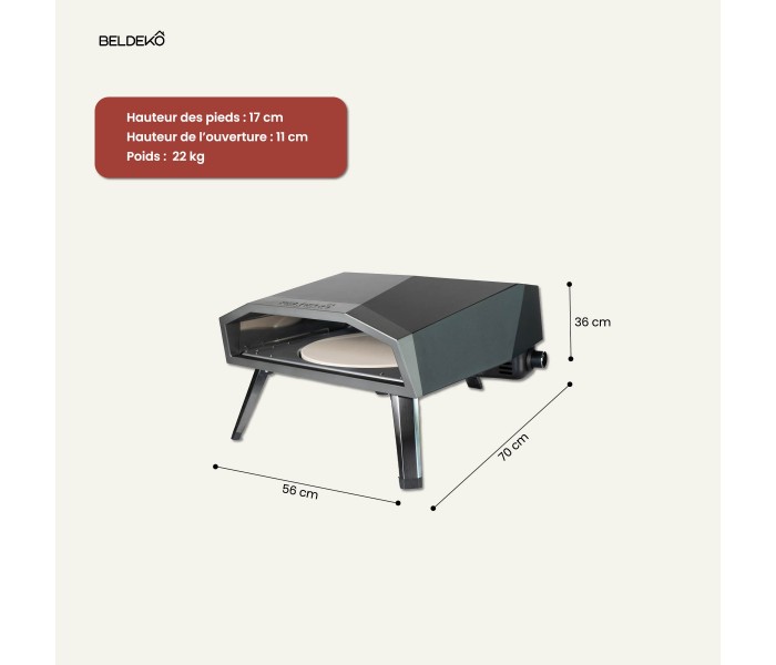 Four à pizza, gaz, pierre tournant, pierre rotative, exterieur