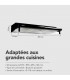 Hotte casquette noir, hotte visiere, 90 cm,
