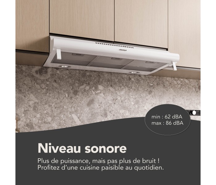 Hotte casquette 90 cm blanche, hotte visiere, 90, blanc