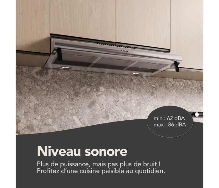 Hotte casquette 90 cm, inox, hotte visiere, 90